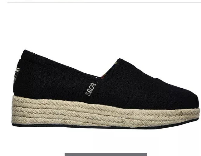 skechers bobs espadrille wedge slip-on