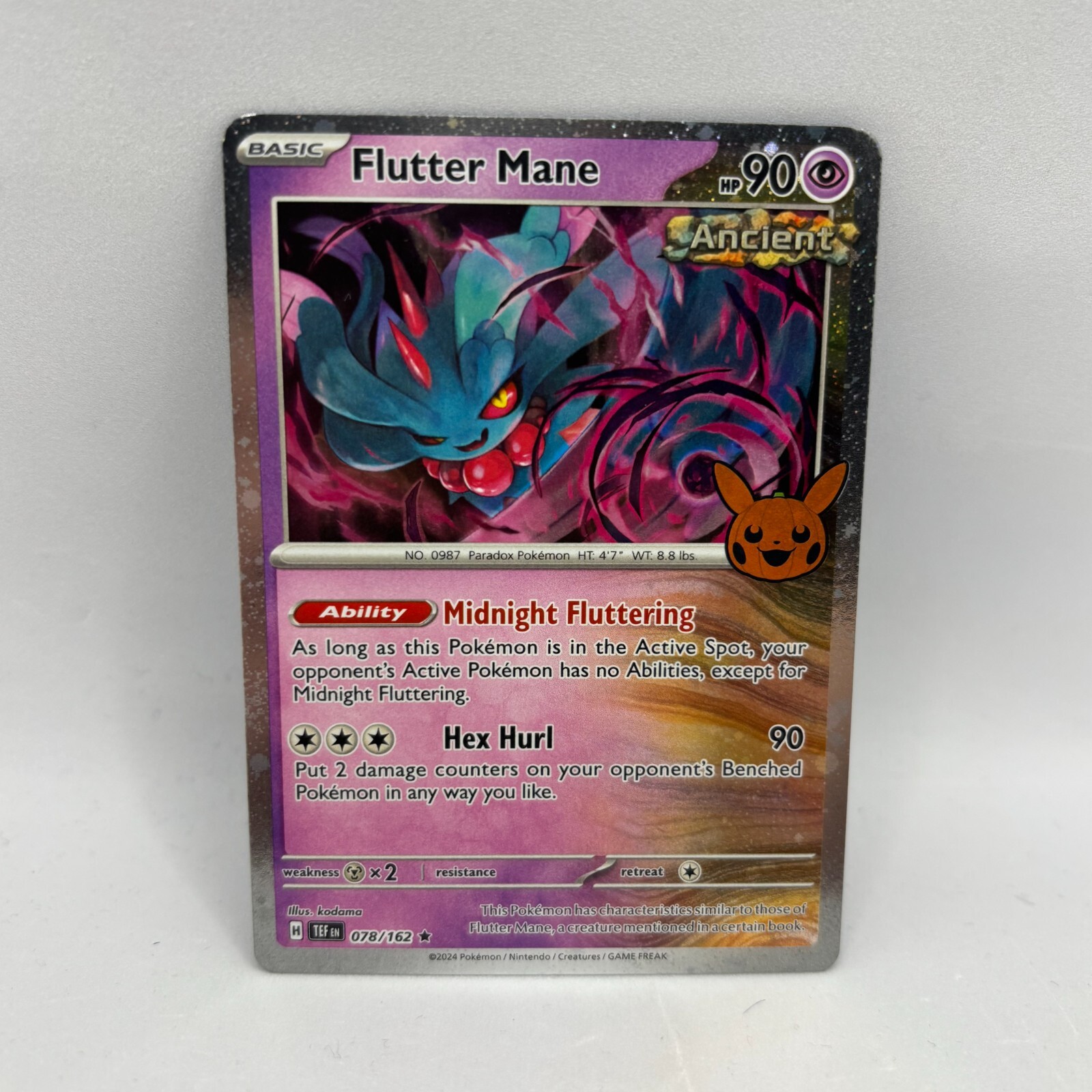Pokemon TCG Flutter Mane 078/162 Holo Trick or Trade 2024 Promo Near Mint