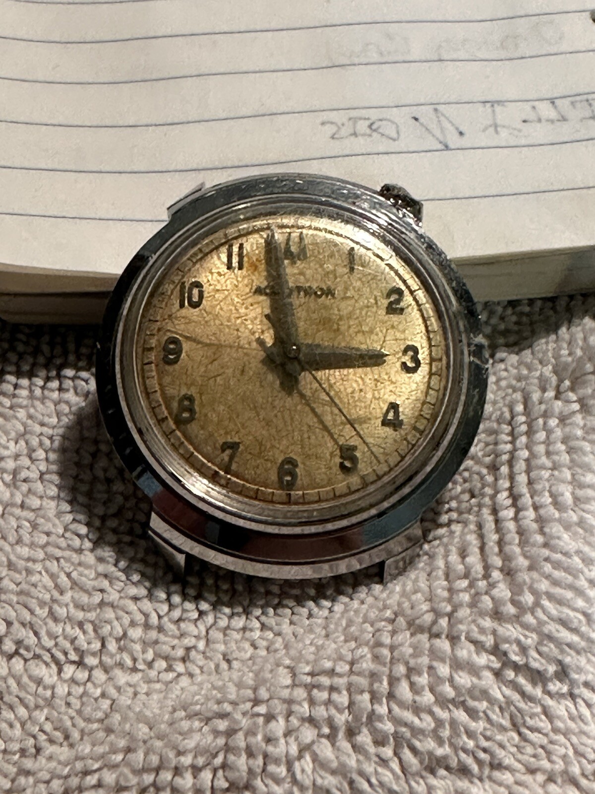 Vintage 1964 Bulova Accutron Tuning Fork Watch back Winder, Not Working