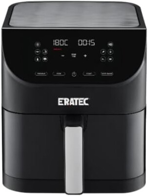 ERATEC AF-60 Heißluftfritteuse XXL 5,5L 1500W Air Fryer ohne Öl Heisluftfritöse