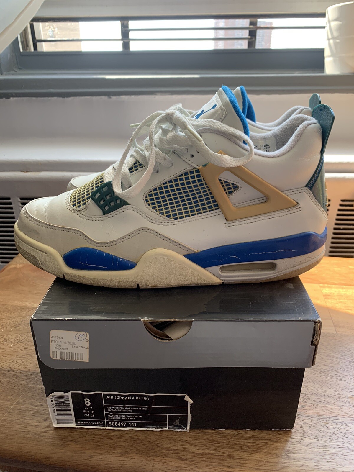 off white jordan military blue