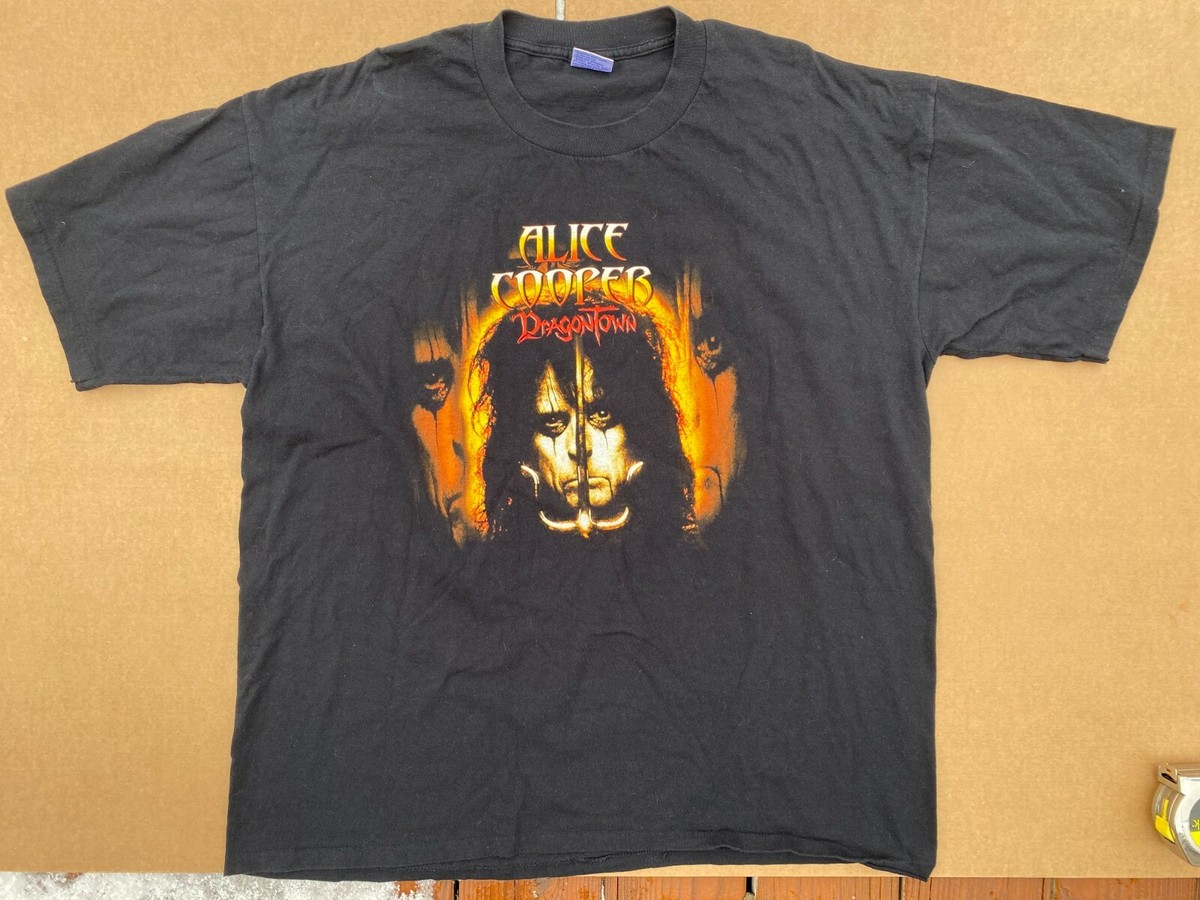 VTG Alice Cooper Dragontown Double Sided Concert Tour T-Shirt 2001
