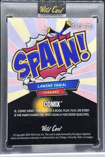 1/4 LAMINE YAMAL BLUE Cracked Ice 2024 Wild Card Comix SPANIEN! Rookie Edition RC - Bild 2 von 2
