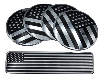 American Flag Wheel Center Cap Decal Stickers 2.2