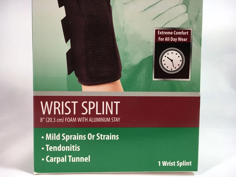 Venta al por mayor Lote de 50 - Férula de muñeca Curad 8" - Negra - DERECHA mediana Foto 2 de 4