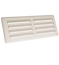  9" x 3" White Plastic Louvre Vent with Flyscreen BM463F Ventilator Grill Cover