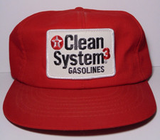 1980s VINTAGE TEXACO PATCH SNAPBACK TRUCKER HAT MADE IN THE USA TEXACO GASOLINE