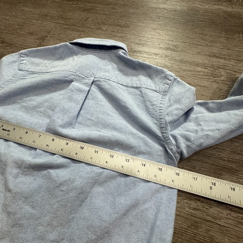 Ralph Lauren Shirt Youth Small Blue Denim Chambray Flesh Pony Cotton Preppy - Picture 8 of 9