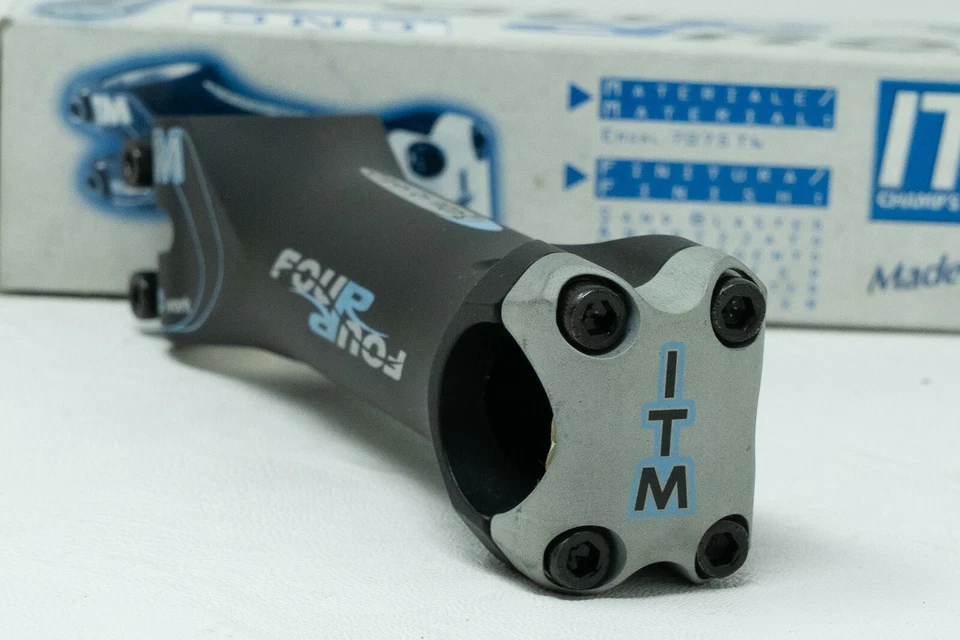 NOS ITM FOUR CNC AHEAD STEM 130 1 1/8 25.8 mm THREADLESS AHEADSET VINTAGE OLD - Image 2 of 4