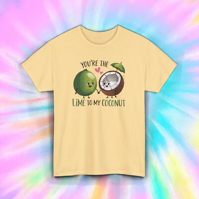 Lime Coconut Shirt Cute Funny Couple Matching Love Tropical Gift Tee S-5XL