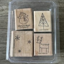 STAMPIN' UP Merry Bright stamps Christmas Tree Snowman Reindeer Snowflakes