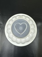 Vintage Tupperware Jel-N-Serve Jello Mold 616-4 With 631-1 Heart Made In USA