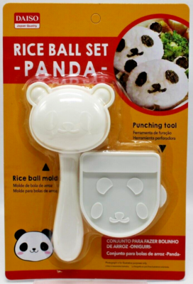 NEW Panda Bear Rice Ball Set Mold & Nori Punching Tool Daiso Japan