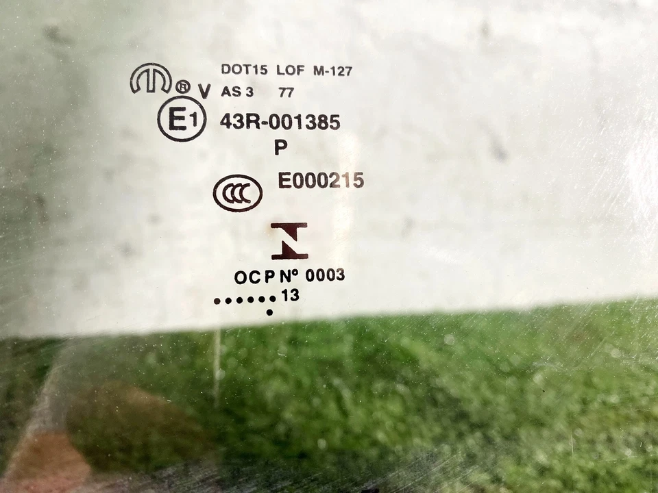 08-20 DODGE GRAND CARAVAN REAR LEFT DRIVER SIDE DOOR WINDOW GLASS OEM - Image 3 of 3