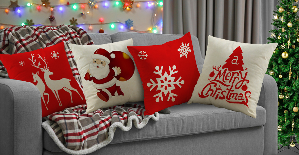Christmas Throw Pillow Covers Decorative Couch Pillow Cases