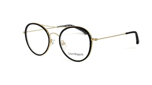 Montatura tonda occhiali da vista Donna VLB 129 Laura Biagiotti Nera Oro  Firmati | eBay