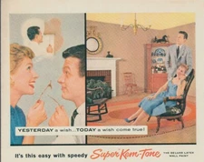 Lowe Brothers Super Kem-tone Paint Dayton Ohio Magazine Print Ad 1956