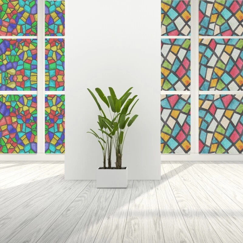 PVC静态固定磨砂窗膜玻璃贴纸门橱柜装饰 — 第 4/4 张图片