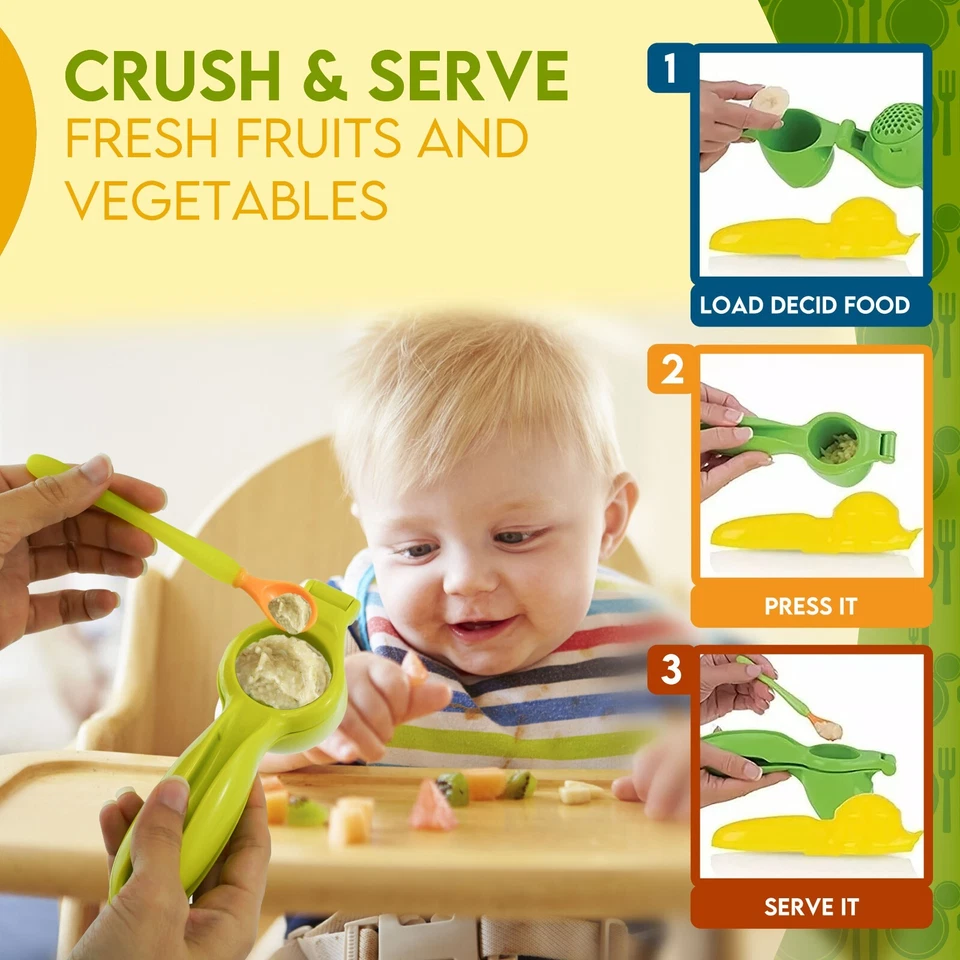 Wean Machine Food Juicer Set Squeeze Serve Baby Food Press, Fruit Ricer Masher - Image 2 of 4