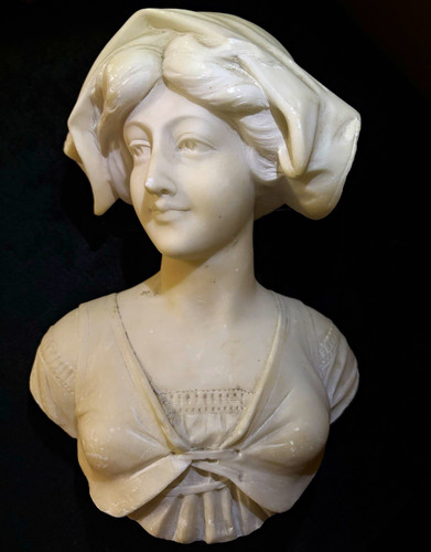 Italian White Marble Sculpture / Adolfo Cipriani