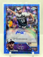 2023 Topps Chrome Update Jake Bird ROOKIE Blue Ray Wave Refractor Auto 16/150