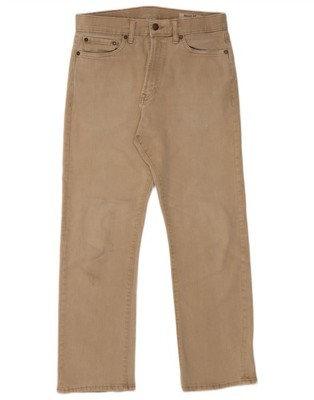 Marks & Spencer Mens Regular Fit Straight Jeans W30 L29 Beige Cotton QW04