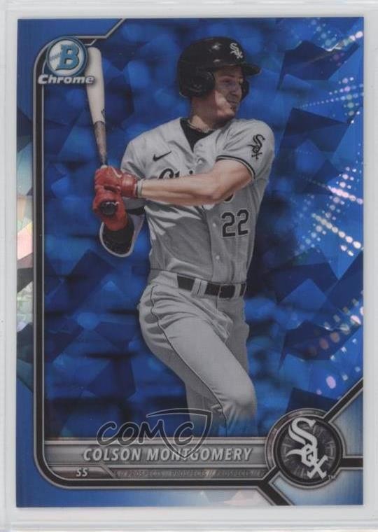 2022 Bowman Chrome Sapphire Prospects Colson Montgomery #BCP-212 14dq