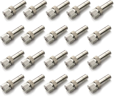 20Pcs Brass Mister Nozzles, 6Mm Misting Nozzles for Outdoor Cooling System, Land