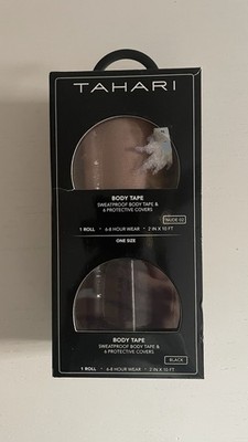Tahari Sweatproof Body Tape & Protective Covers One Size Nude 02 & Black