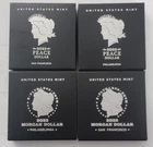 2023 Morgan and Peace Silver Dollar P & S Proof & Uncirculated 4 Coin Set