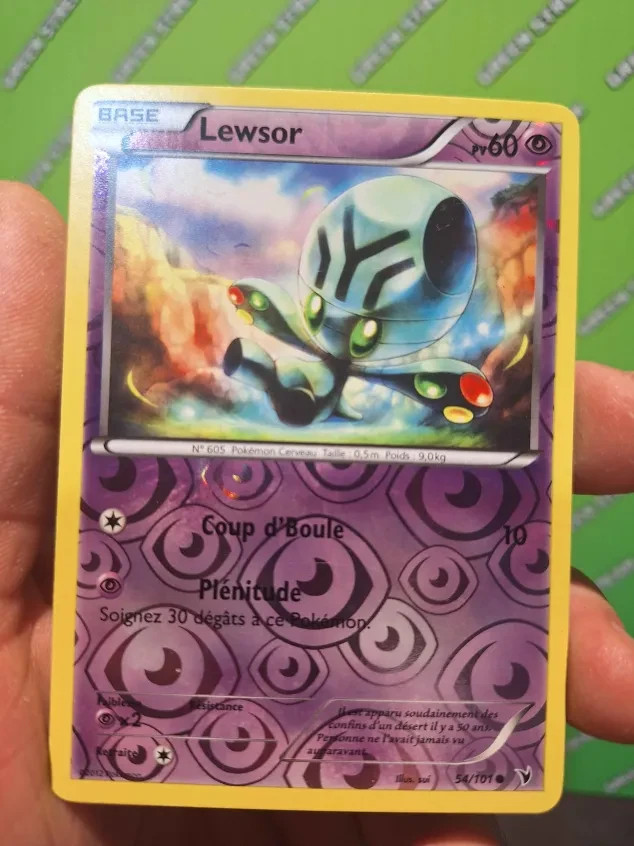 Lewsor Elgyem 54/101 Noble Victories Reverse Holo French Pokémon NM