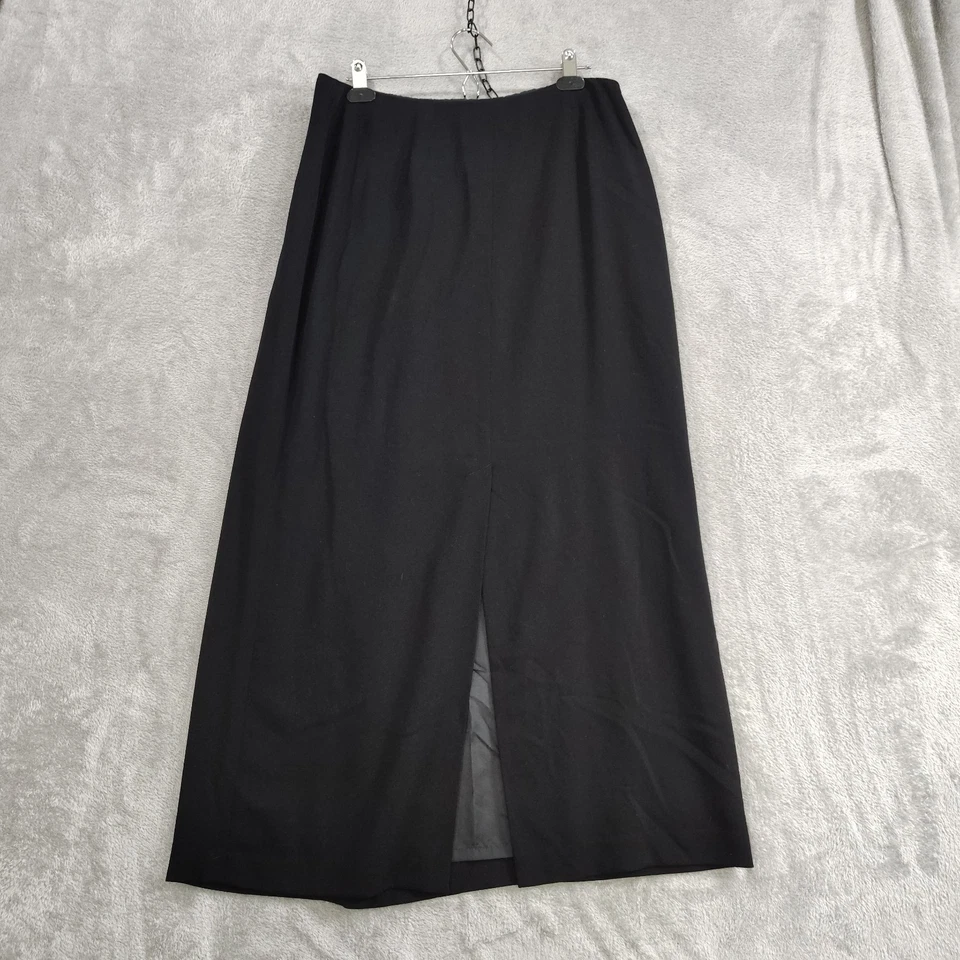 Falda De Colección Lafayette 148 12 NY 100% Lana Línea A Maxi Clásica Imitación Envoltura Modesta Foto 2 de 4