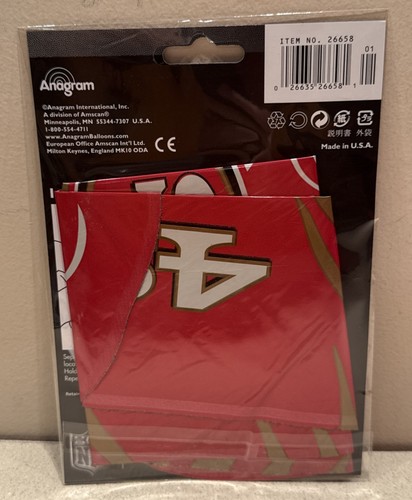 San Francisco 49ers NFL Football Refillable 30” Blowup Inflatable Team Spirit St - Picture 3 of 3