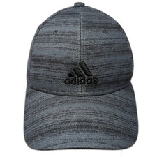 Adidas 3 Stripes Logo Fitted Baseball Cap Gray Medium Embroidered Stretch