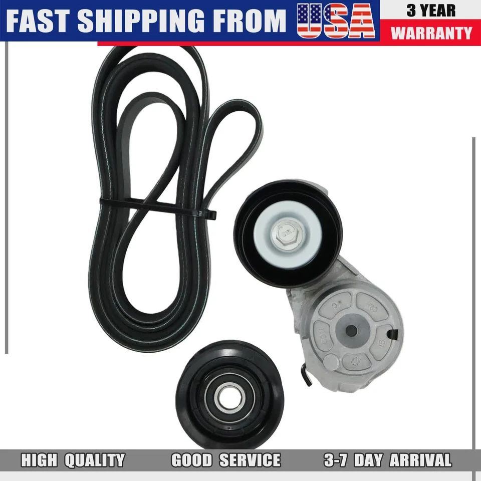 Kit de polea tensora de correa de transmisión para Ford Crown Victoria Lincoln Town Car 06-11 Foto 3 de 4