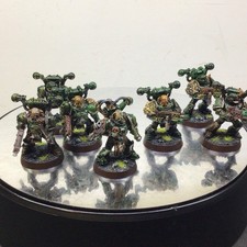 Warhammer 40K Death Guard PLAGUE MARINES x7 built painted metal OOP BD51702