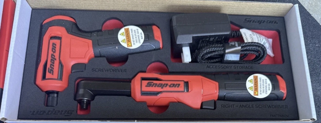 SNAP ON TOOLS NEW CTNN2Q3KF Nano/Axcess Tool Kit RED 1/4" Drive & Hex Bit 2Pc