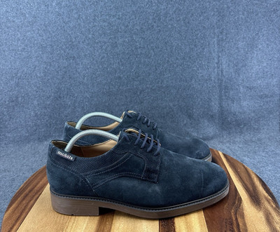 Mephisto Mobils Flavien Suede Derby Oxford Shoes Mens Sz 8.5 Black MSRP $475