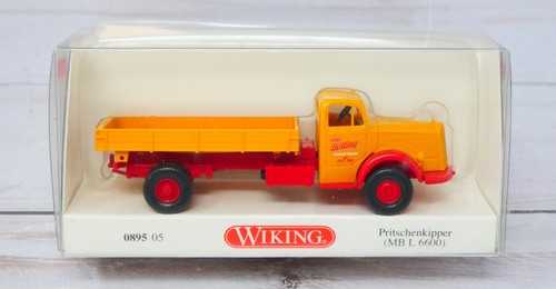 Camión de volteo Wiking 089505 Mercedes Benz L 660 plataforma plana, Bolling, empresa escala HO | Condition: New