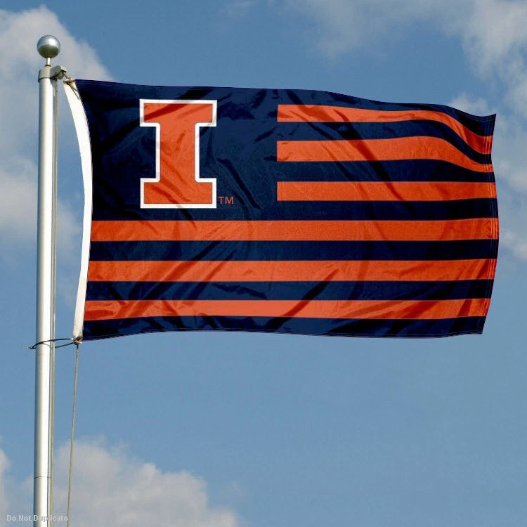 Bandera de la Universidad Illinois Fighting Illini para la Nación de Antiguos Alumnos Foto 3 de 4