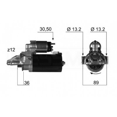 KAWIN Motor Anlasser EM190G 95681447 42021810 6C1T11000AB 101421D DRT1810