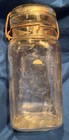 1920s ~ QUEEN TRADE MARK WIDE MOUTH Square Quart Canning Jar Smalley BOSTON — photo 2