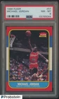1986-87 Fleer Basketball #57 Michael Jordan RC Rookie HOF PSA 8 " LOOKS MINT "