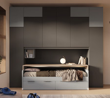 CAMERETTA PONTE C/DIVANO LETTO C/2 CASSETTI E SCRITTOIO ESTRAIBILI CATAS* 14