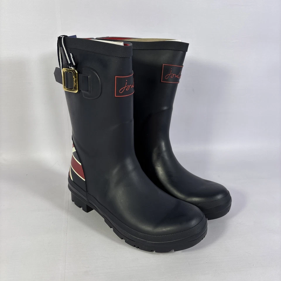 Botas de Lluvia Joules Molly Welly Union Jack Bandera Talla EE. UU.: 5 REINO UNIDO: 3-NUEVAS Foto 2 de 4