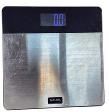 Taylor LCD Body Weight Scale Battery Powered 400 lb Capacity Stainless Steal