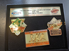 Tony Gwynn Steve Garvey Jack Murphy Stadium Padres Lapel Pin Set 1984 1969-1988