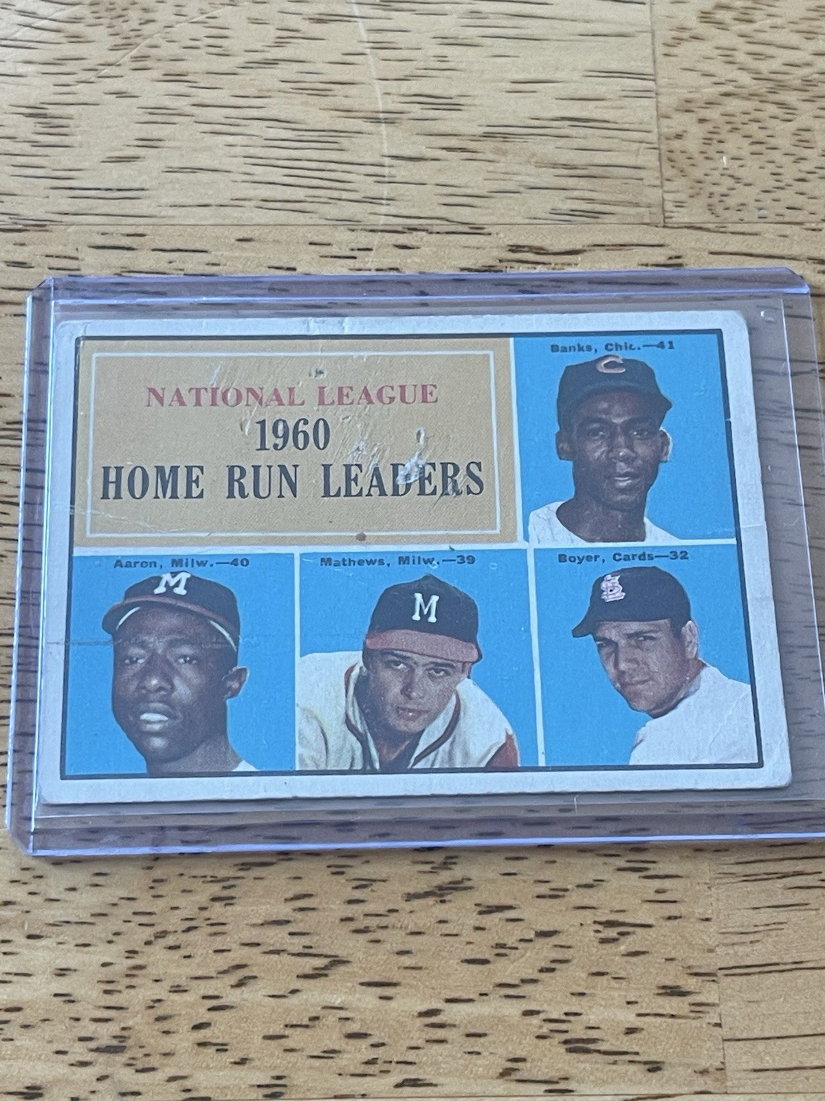 National League 1960 Home Run Leaders #43 Baseball Cards 1961 Topps trading card — raw and PSA graded price guide