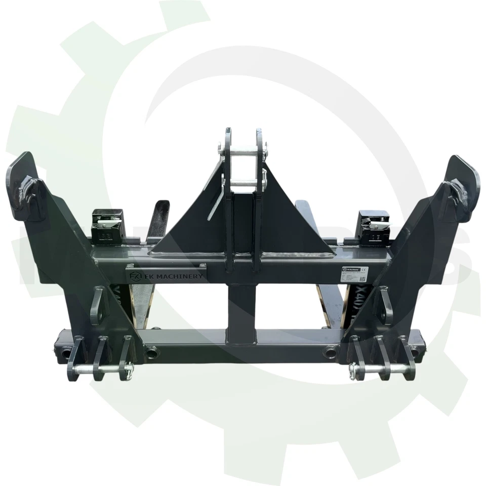 Palettengabel Euroaufnahme Dreipunkt Kat.1+2 Frontlader Palettengabelträger 2t - Bild 2 von 4