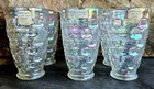 6 Vintage Federal Glass Colonial Iridescent Tumbler 1960s NOS Original Tags